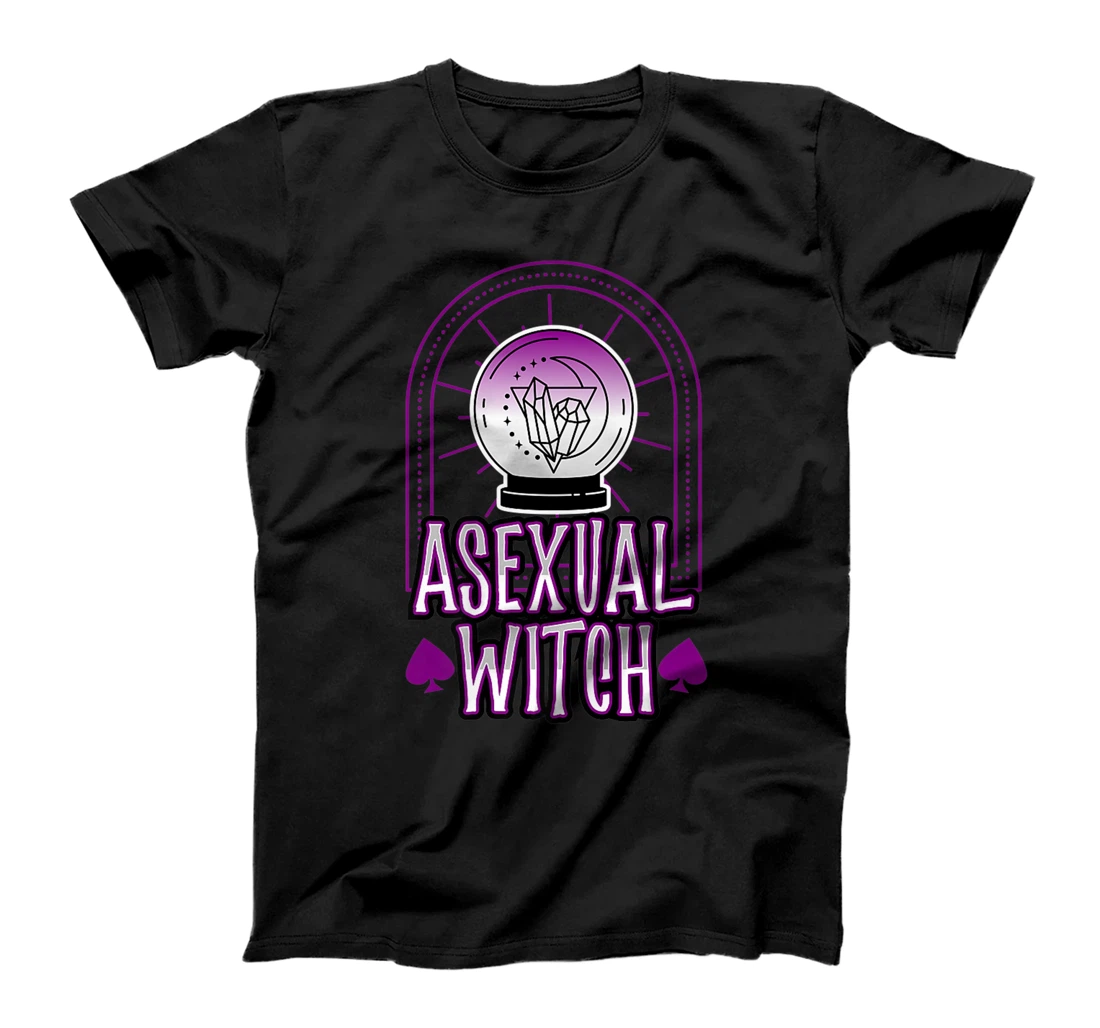 Womens Asexual Witch Crystals Wicca Witchcraft Satanic Mystical T-Shirt, Women T-Shirt