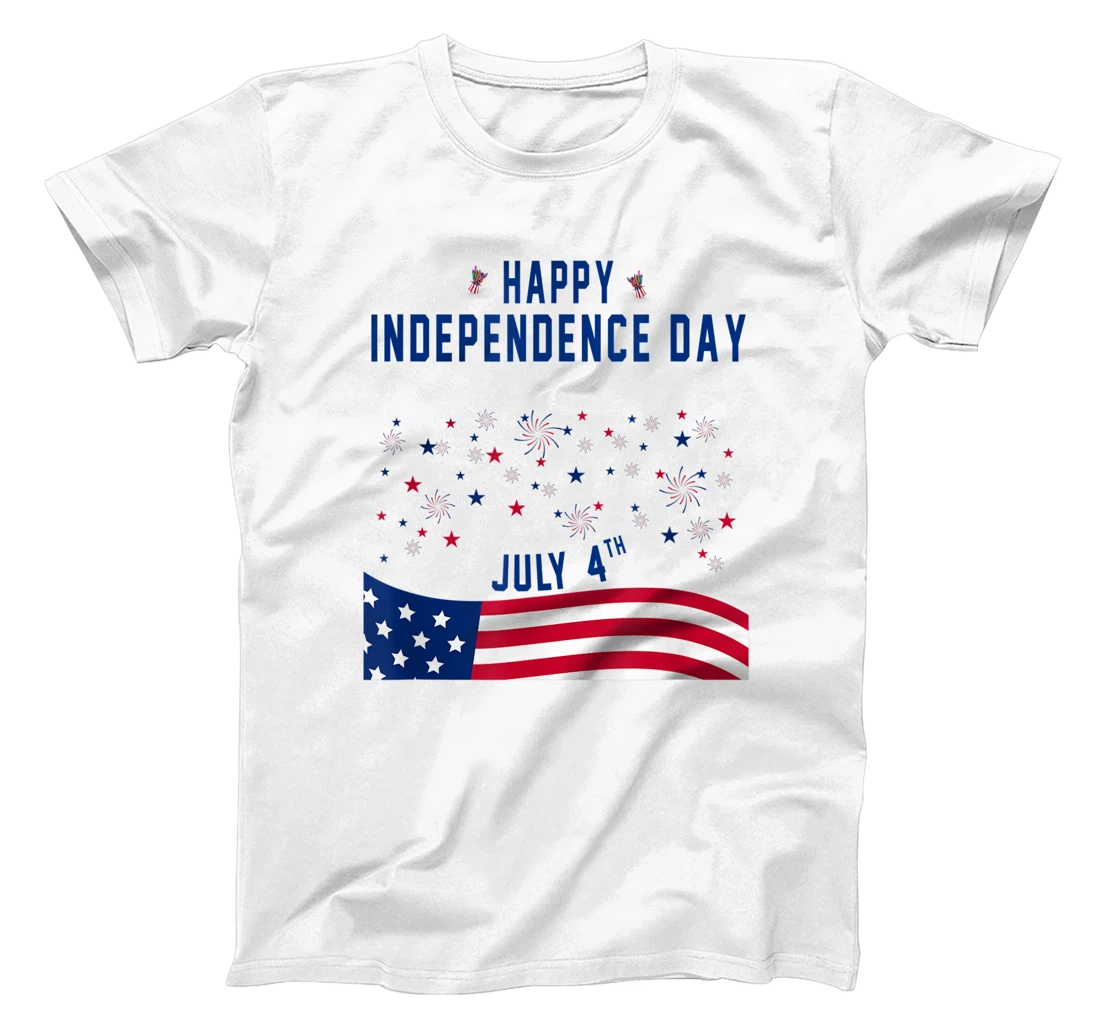 Personalized Happy Independence Day US of America July 4 Star Flag T-Shirt, Kid T-Shirt and Women T-Shirt