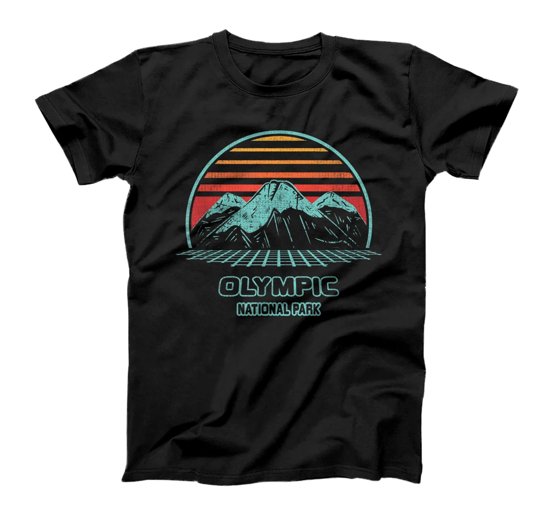 Personalized Olympic National Park Retro Hiking Vintage 80s Style T-Shirt, Kid T-Shirt and Women T-Shirt