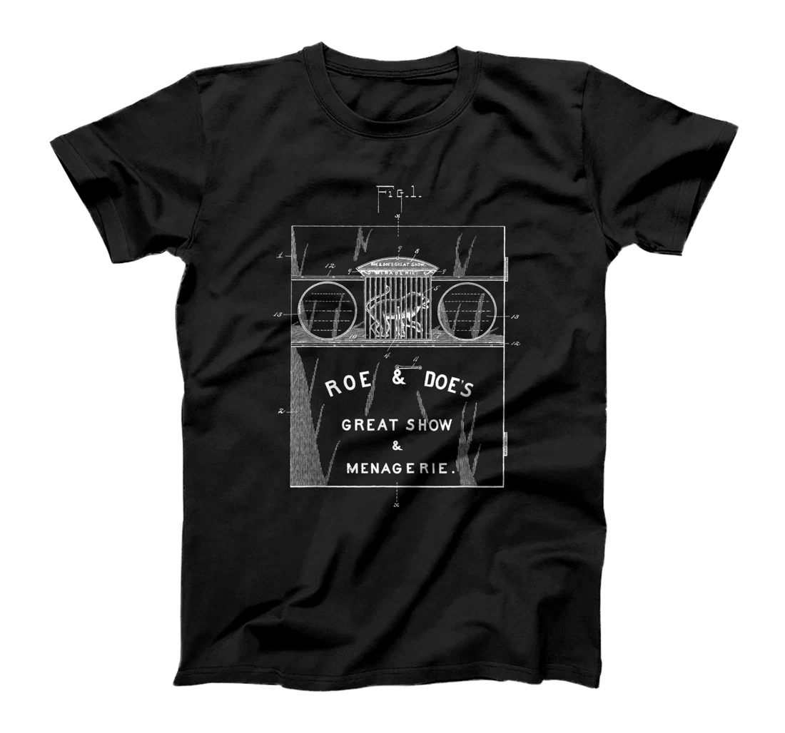 Roe & Doe's Great Show & Menagerie Toy Patent Illustration T-Shirt, Kid T-Shirt and Women T-Shirt