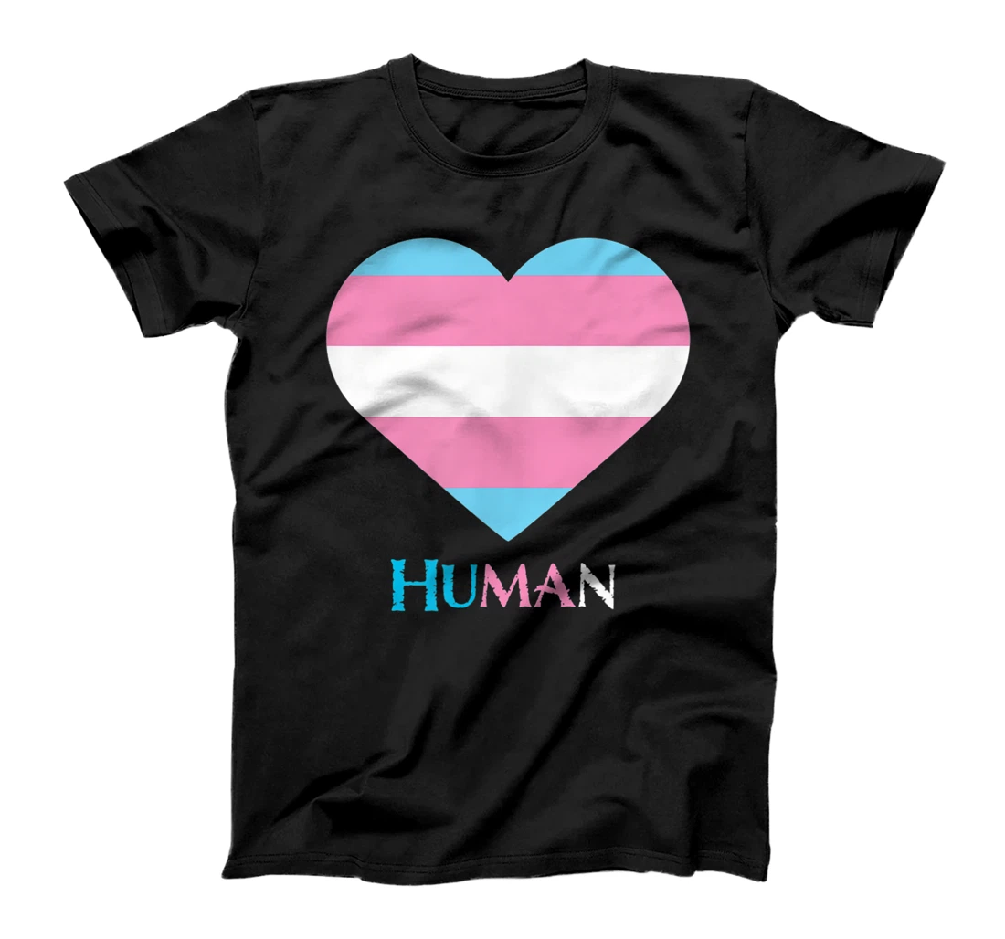 Human Transgender Heart design T-Shirt, Women T-Shirt