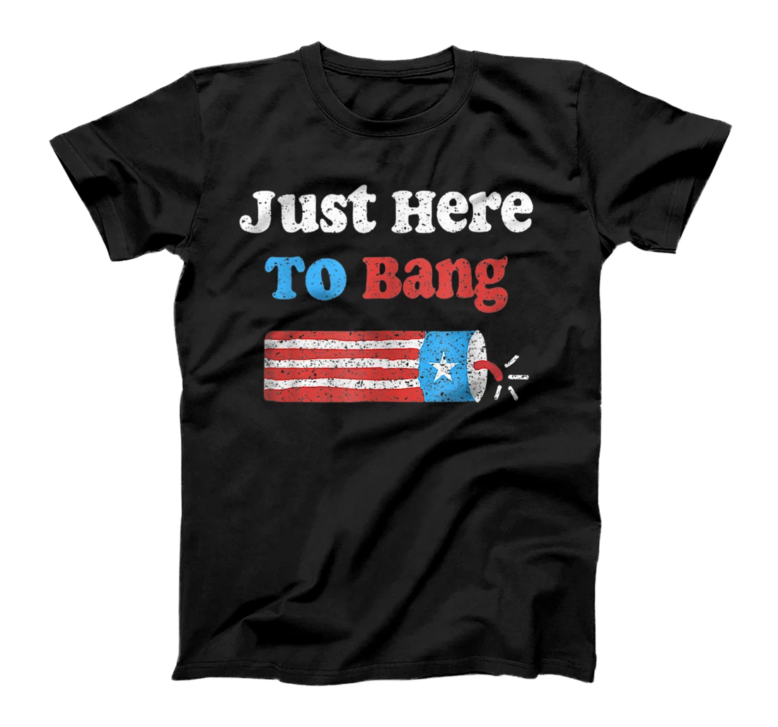 Funny Fourth of July 4th of July I'm Just Here To Bang T-Shirt, Women T-Shirt