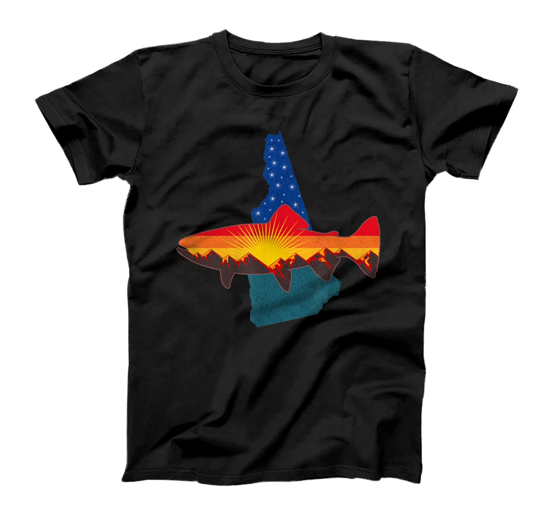 Trout Fly Fishing Nature New Hampshire Mountain Sunset T-Shirt, Kid T-Shirt and Women T-Shirt