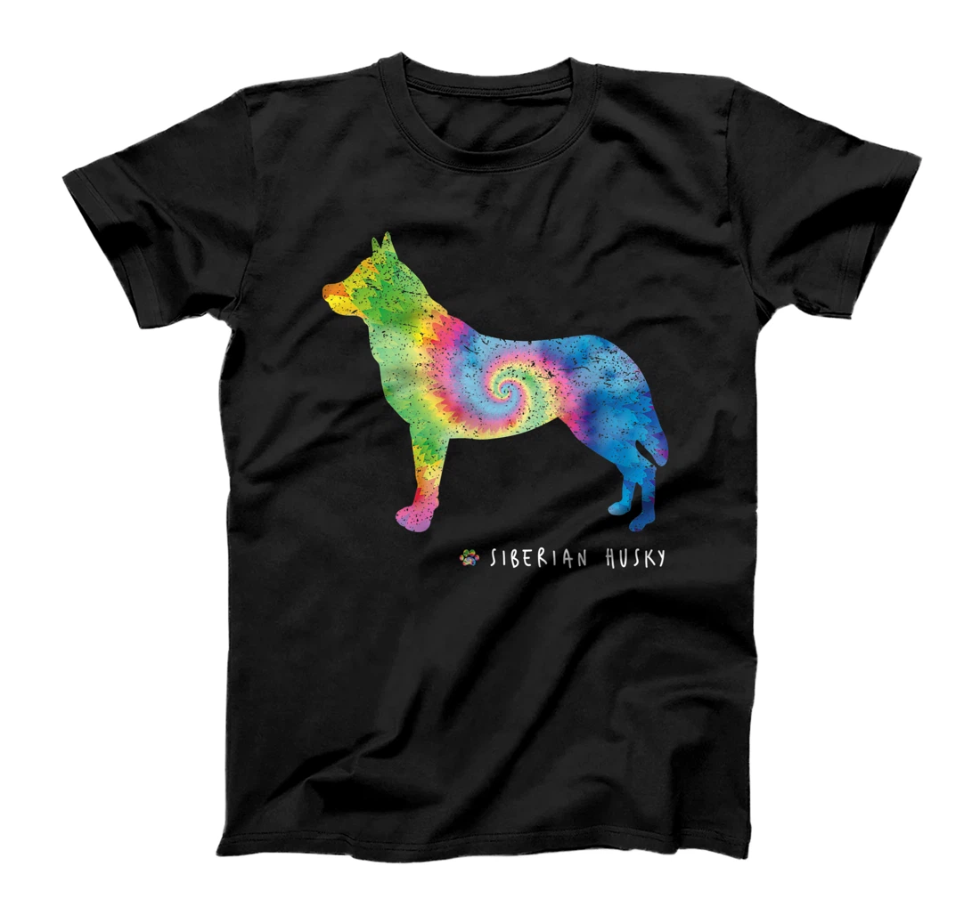 Siberian Husky Lover Cute Puppy Pet Dog Owner Hippy Tie Dye T-Shirt, Women T-Shirt