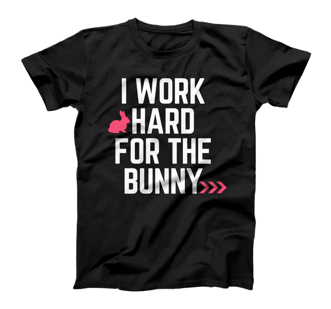 Personalized Bunny Memes Cute Kawaii Art I Work Hard For The Purple Bunny T-Shirt