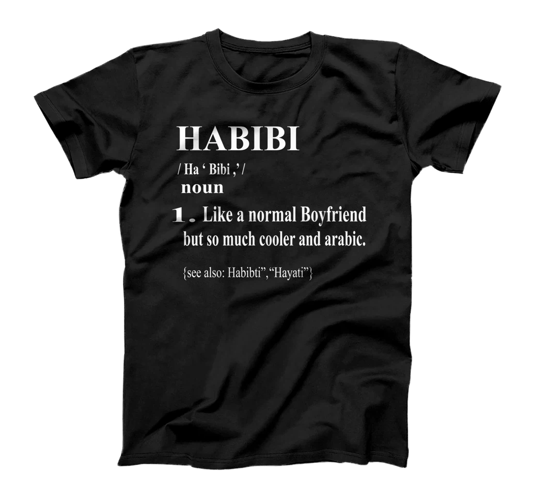 Personalized Habibi Definition Arab Boyfriend Arabic Valentine's Day T-Shirt