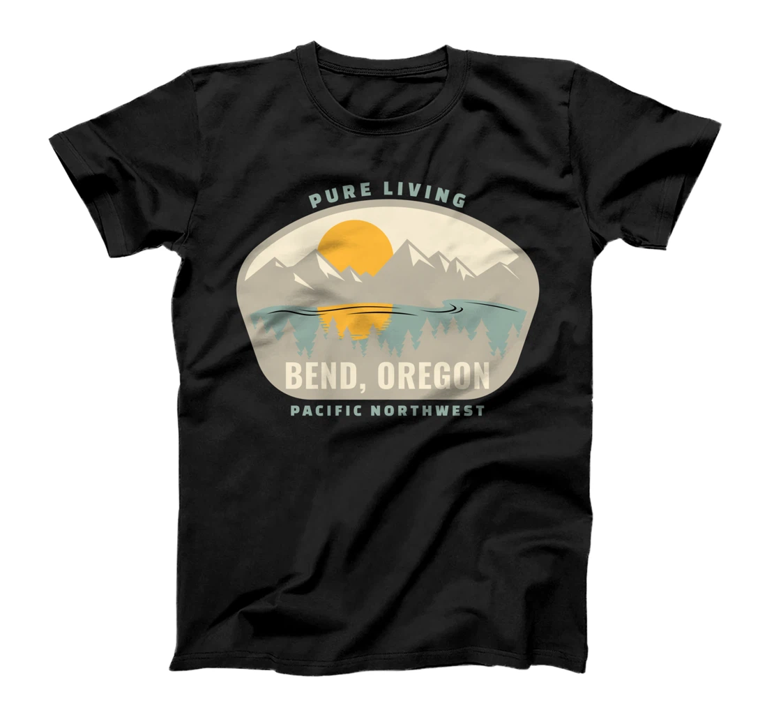 Bend Oregon Living Pure - Mountain Badge T-Shirt