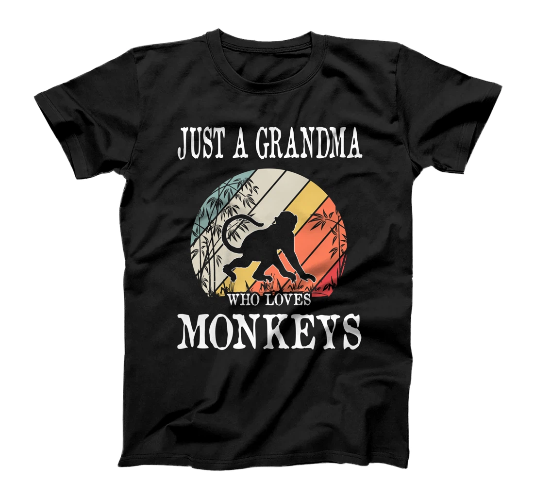 Personalized Just A Grandma Who Loves Monkeys T-Shirt