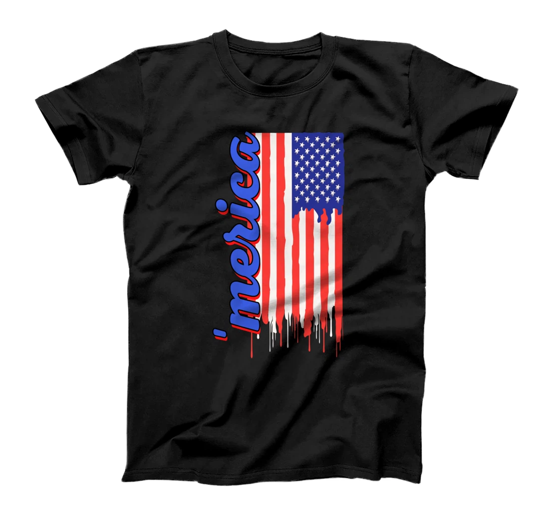 Personalized Merica American Flag Shirt Great 4th Of July Women Men Gift T-Shirt