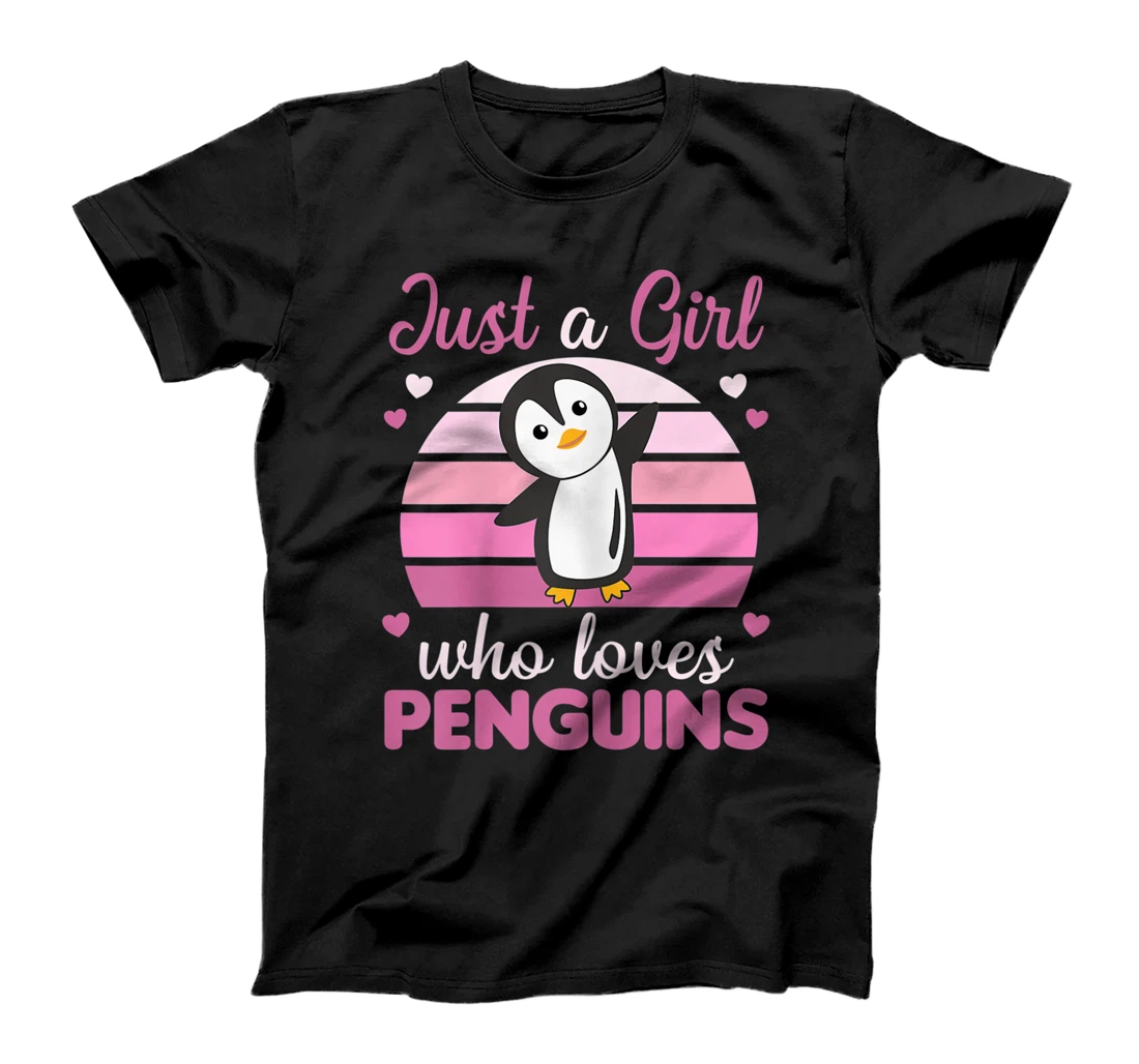 Personalized Just A Girl Who Loves Penguine Sweet Penguin For Girls T-Shirt, Kid T-Shirt and Women T-Shirt