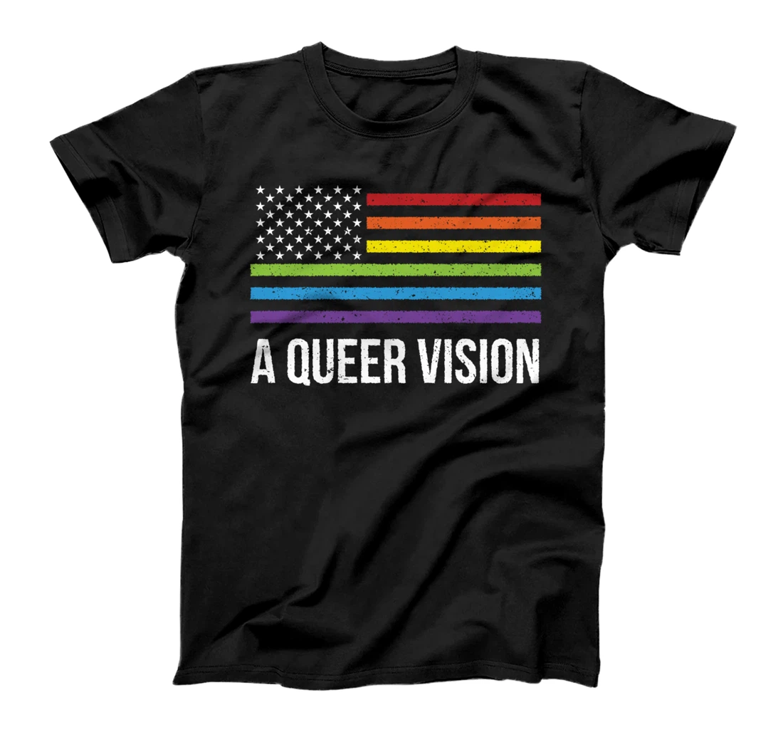 Personalized A Queer Vision LGBTQ Nonbinary Pride Gender Neutral T-Shirt
