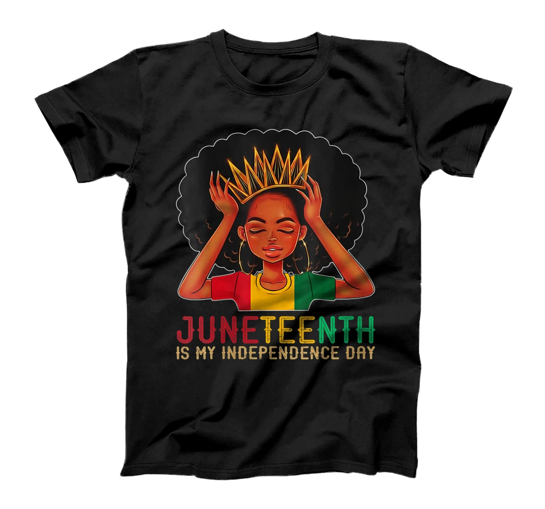 Personalized Womens Juneteenth Is My Independence Day - Black Girl Black Queen T-Shirt, Women T-Shirt