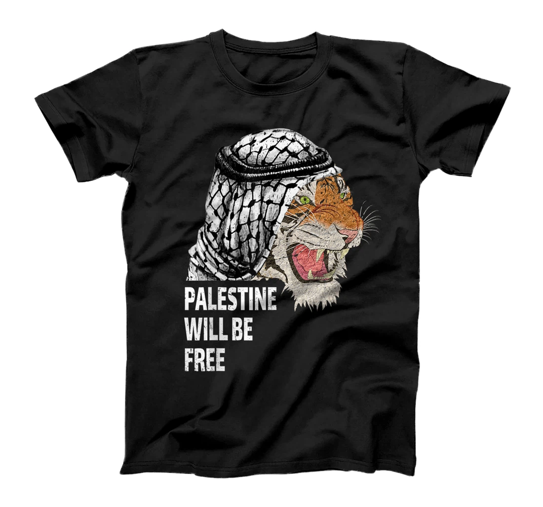 Personalized Palestine Will Be Free Palestinian tiger Free Palestine T-Shirt, Kid T-Shirt and Women T-Shirt