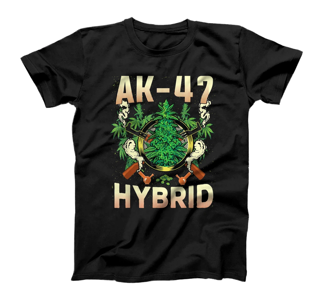 Personalized AK-47 Hybrid Cross Cannabis Leaf T-Shirt, Women T-Shirt