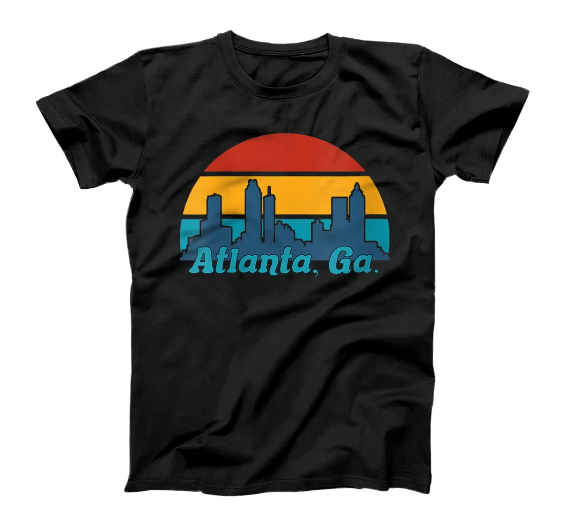 Womens 70s Retro Style Georgian Native GA Atlanta Georgia Cityscape T-Shirt, Women T-Shirt