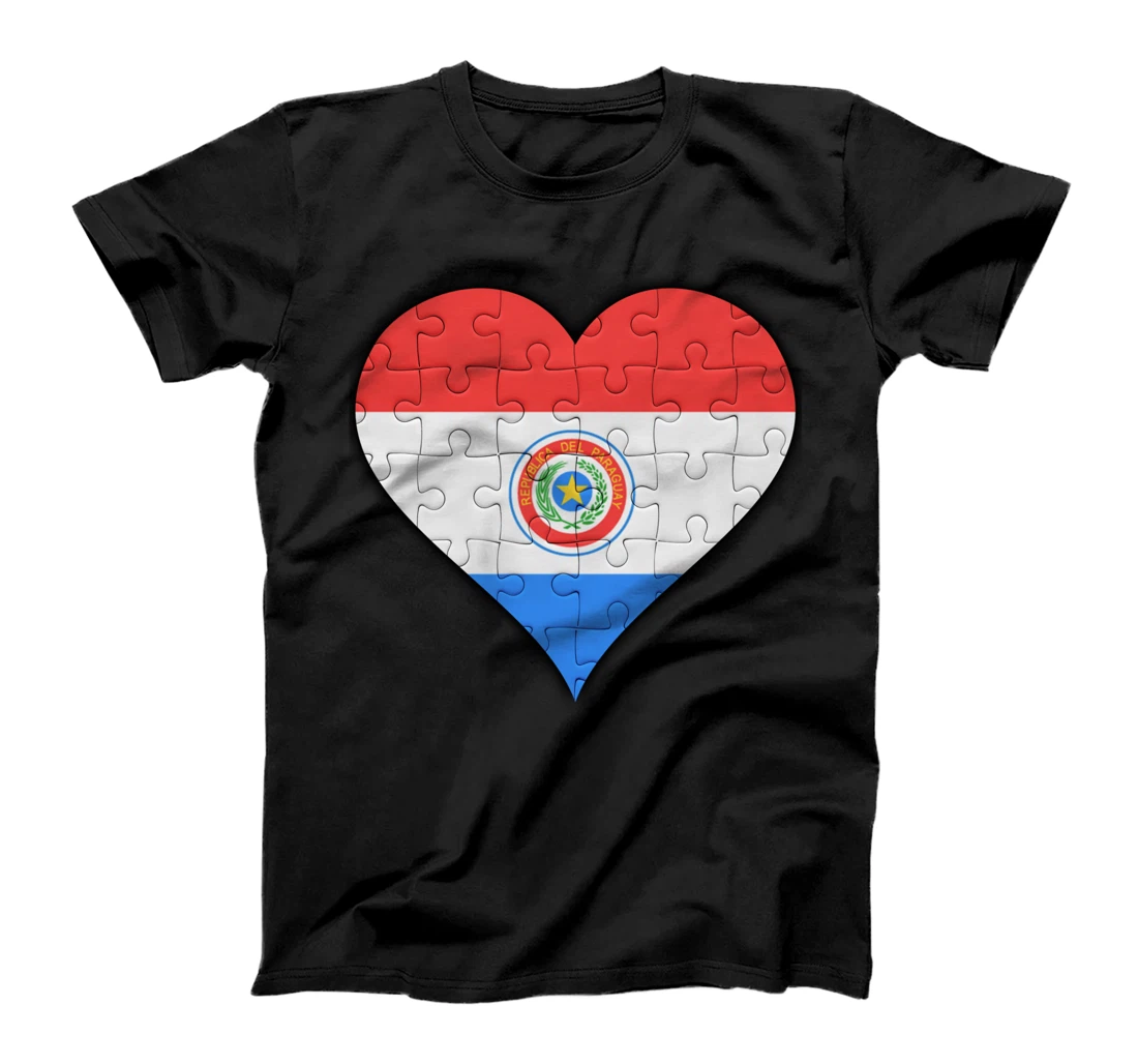 Personalized Paraguay Paraguayan Flag Heart T-Shirt