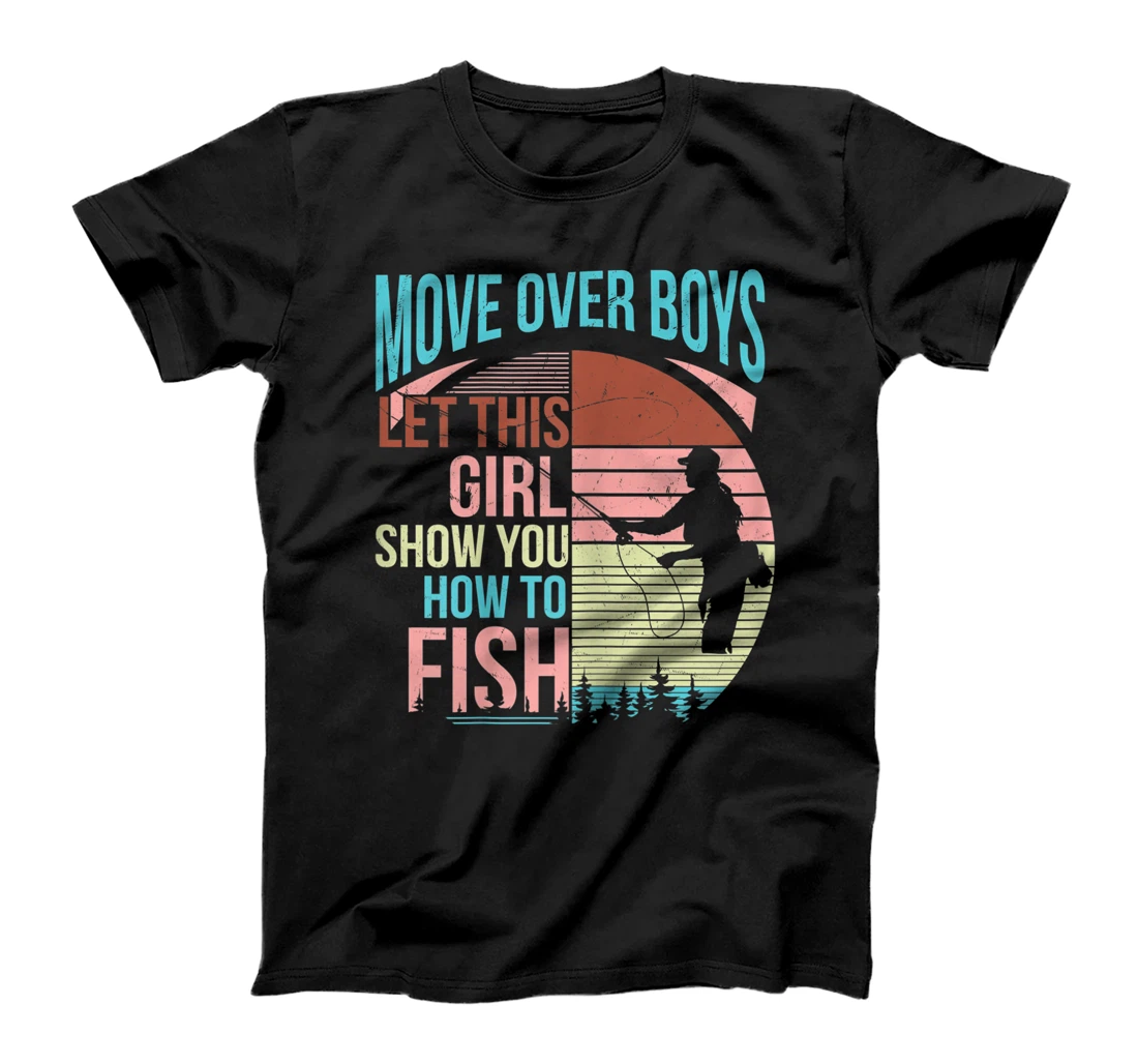 Personalized Reel Girls Fish too Fly Fishing Rod holders Hot Spot Fishing T-Shirt, Kid T-Shirt and Women T-Shirt