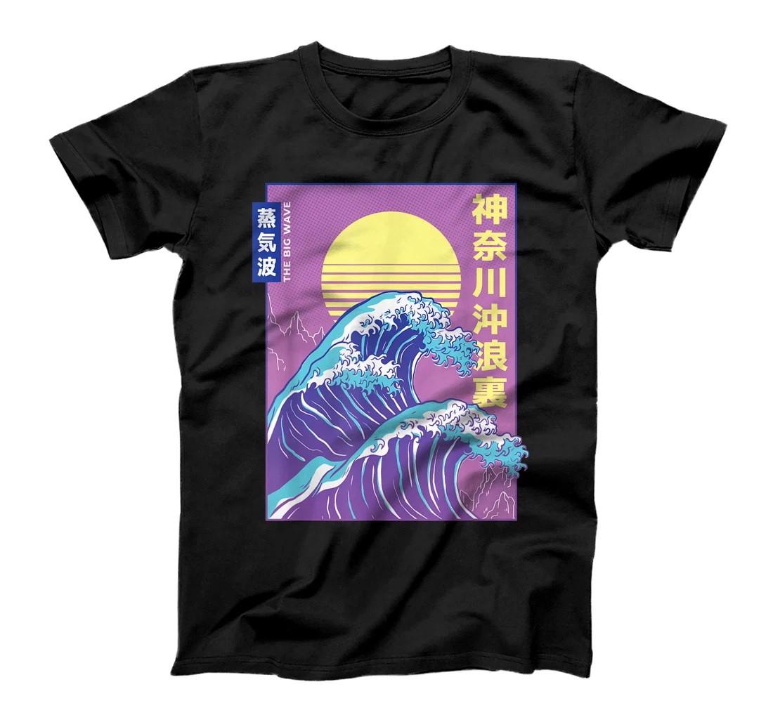 Personalized Big Wave Vaporwave - Anime Manga Cosplay T-Shirt, Women T-Shirt