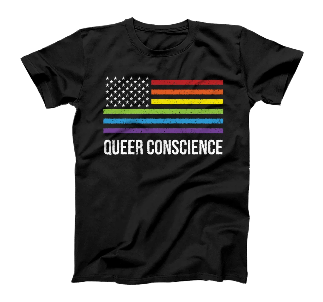 Personalized Queer Conscience LGBTQ Nonbinary Pride Gender Neutral T-Shirt