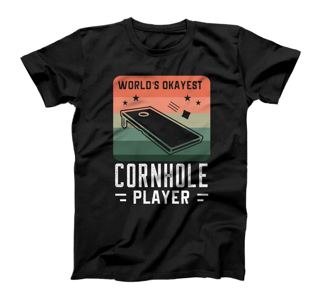 Personalized World's Okayest Cornhole Player Cornhole T-Shirt