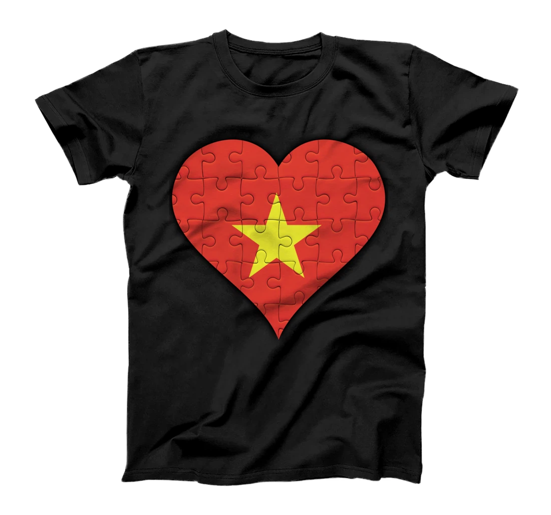 Vietnam Vietnamese Flag Heart T-Shirt