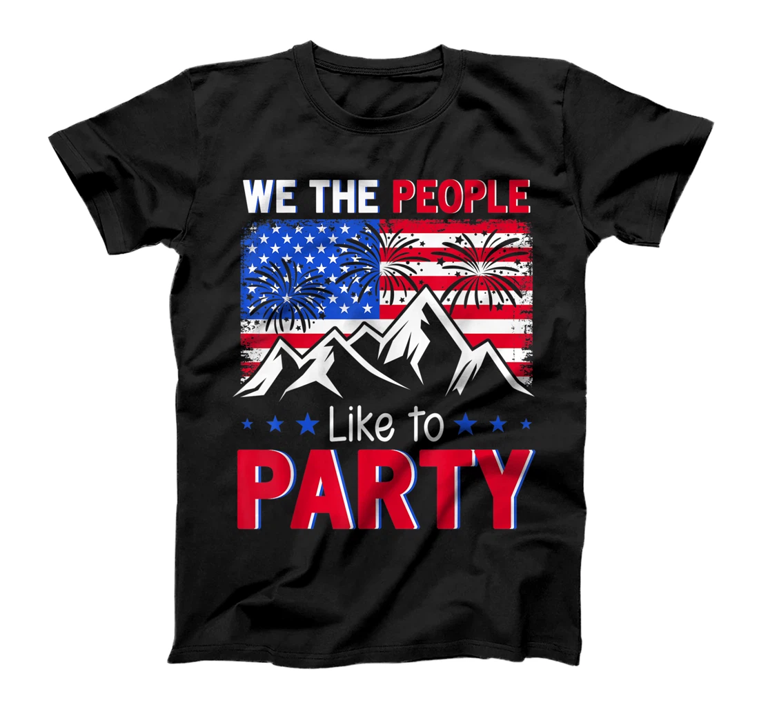 Vintage American Flag 4th July - We The People Like To Party T-Shirt, Women T-Shirt