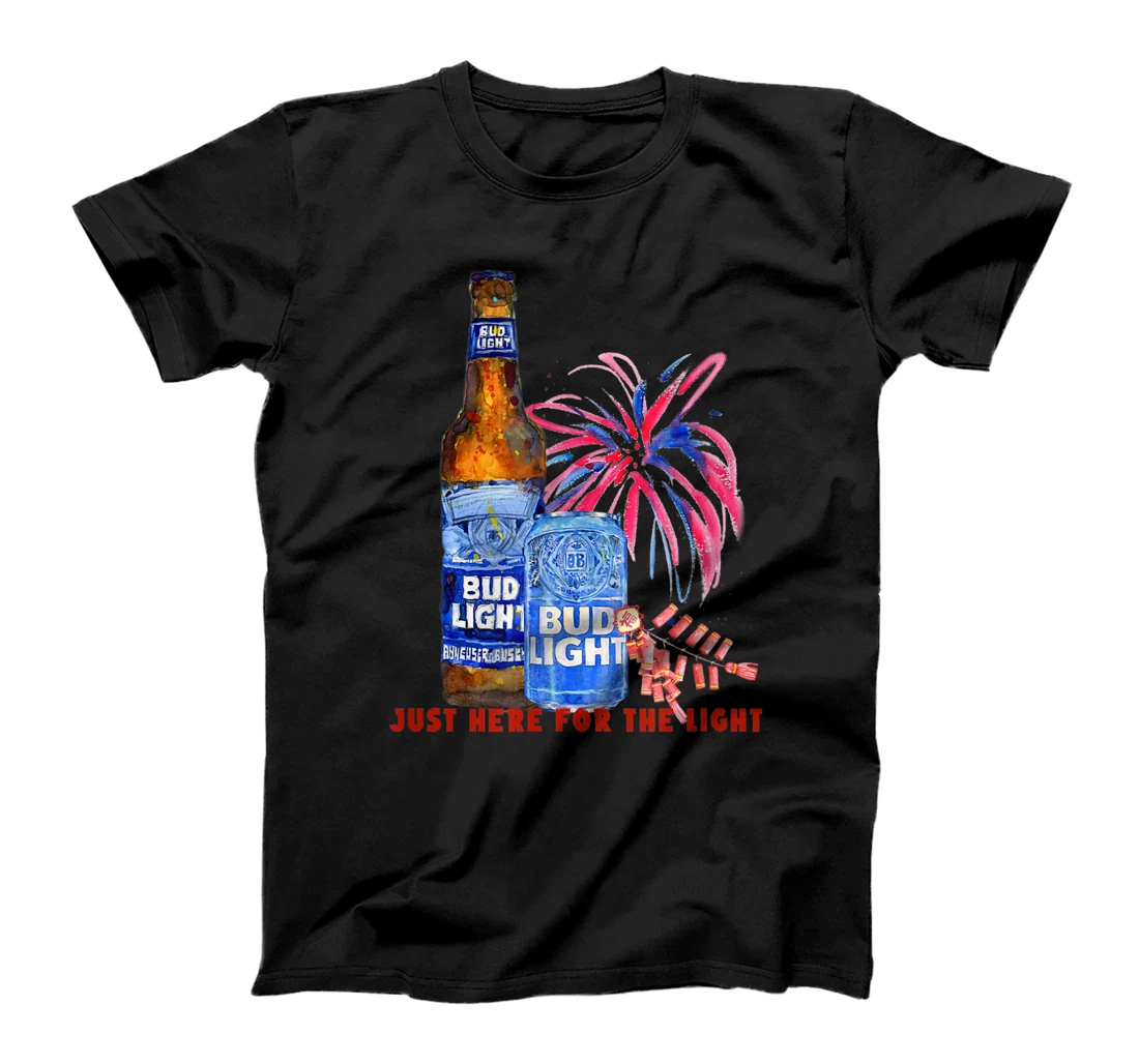 Just Here For The Light, Bud Light 4th of July T-Shirt, Women T-Shirt