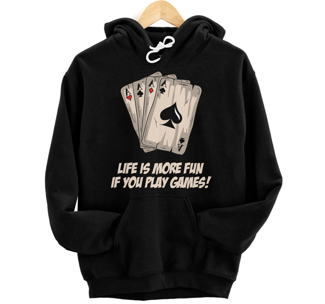 Personalized LIFE IS MORE FUN IF YOU PLAY GAMES - GAMBLING Pullover Hoodie