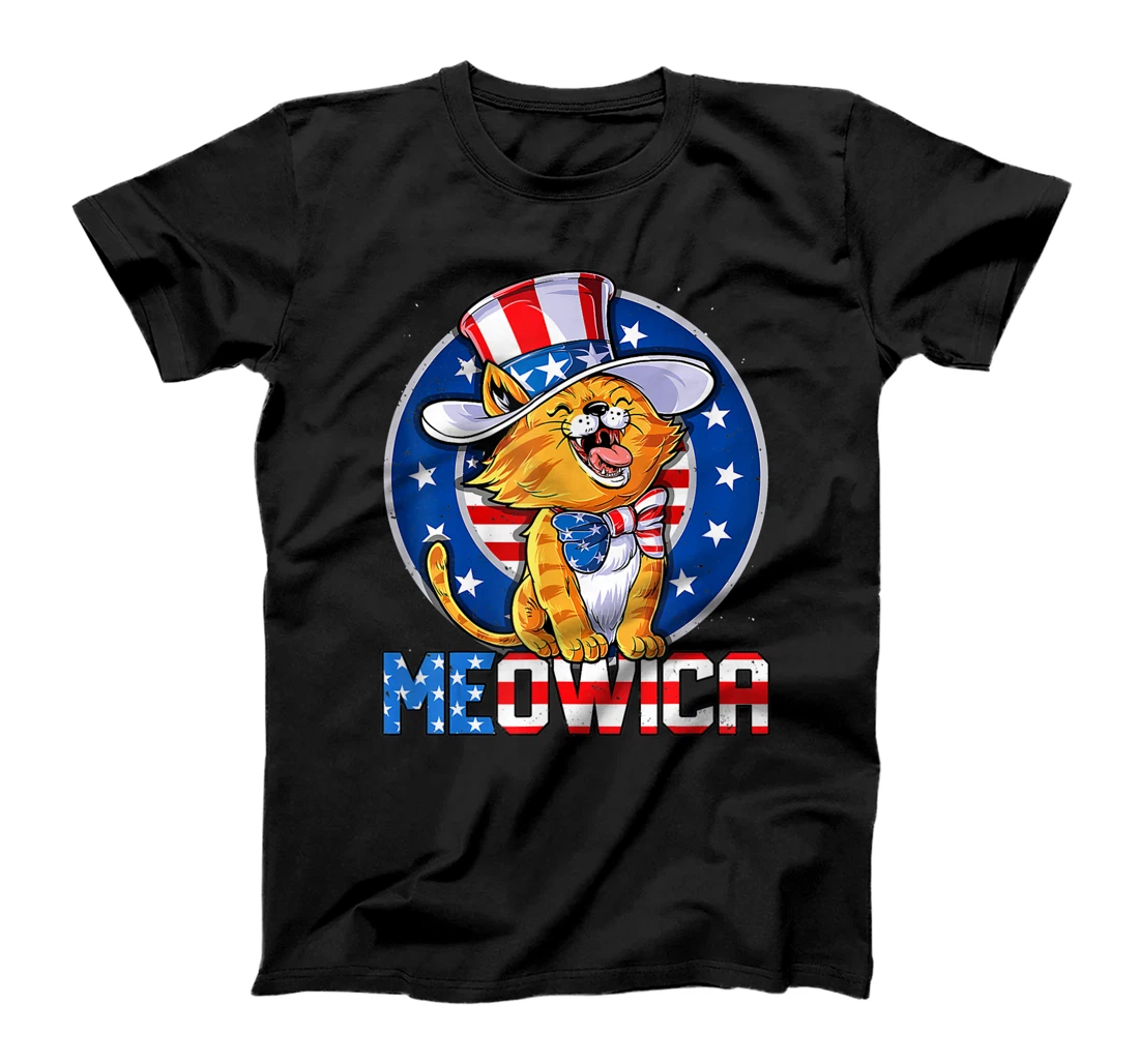 American Clothes Dubbing Meowica 4th Of July T-Shirt, Women T-Shirt