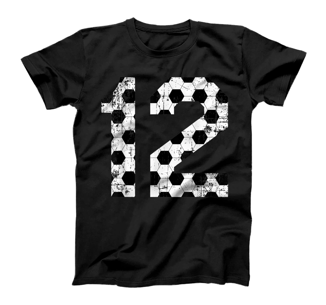 Vintage Soccer 12 Jersey Number T-Shirt, Kid T-Shirt and Women T-Shirt