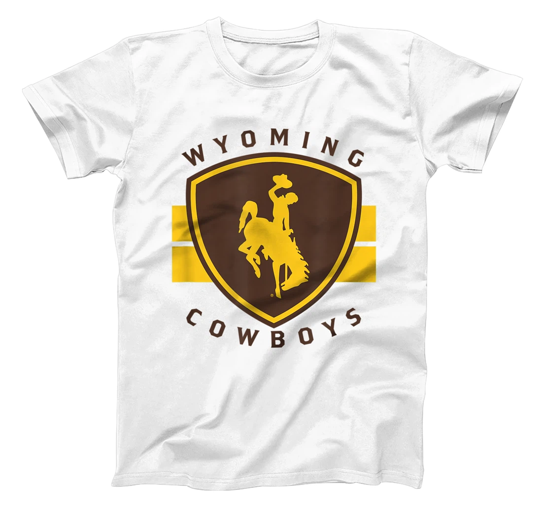 Womens Wyoming Cowboys Apparel Shielded Stripe T-Shirt, Kid T-Shirt and Women T-Shirt