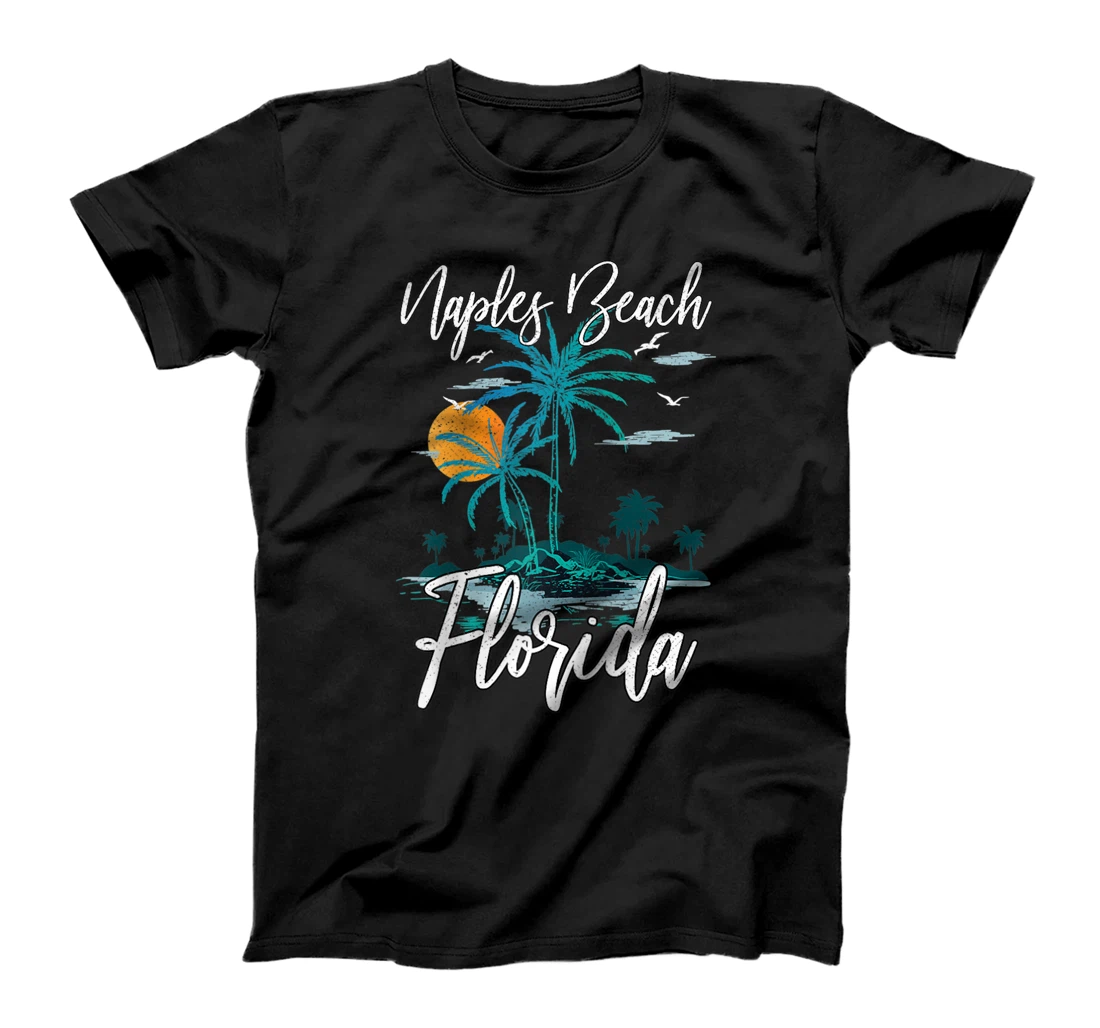 Family Vacation Retro Sunset Florida Naples Beach T-Shirt, Women T-Shirt