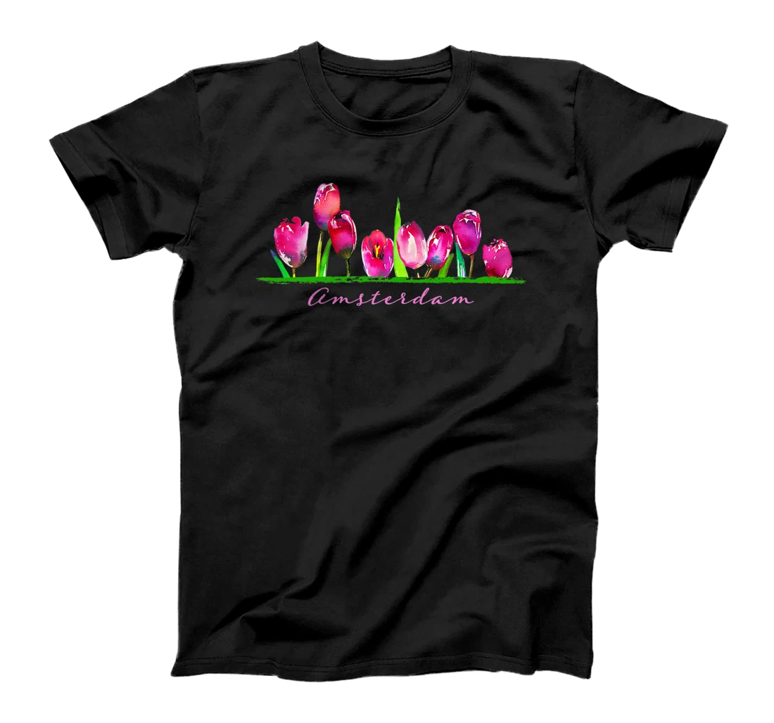 Amsterdam Tulip Flower Watercolor Women Girls Gardener T-Shirt, Kid T-Shirt and Women T-Shirt