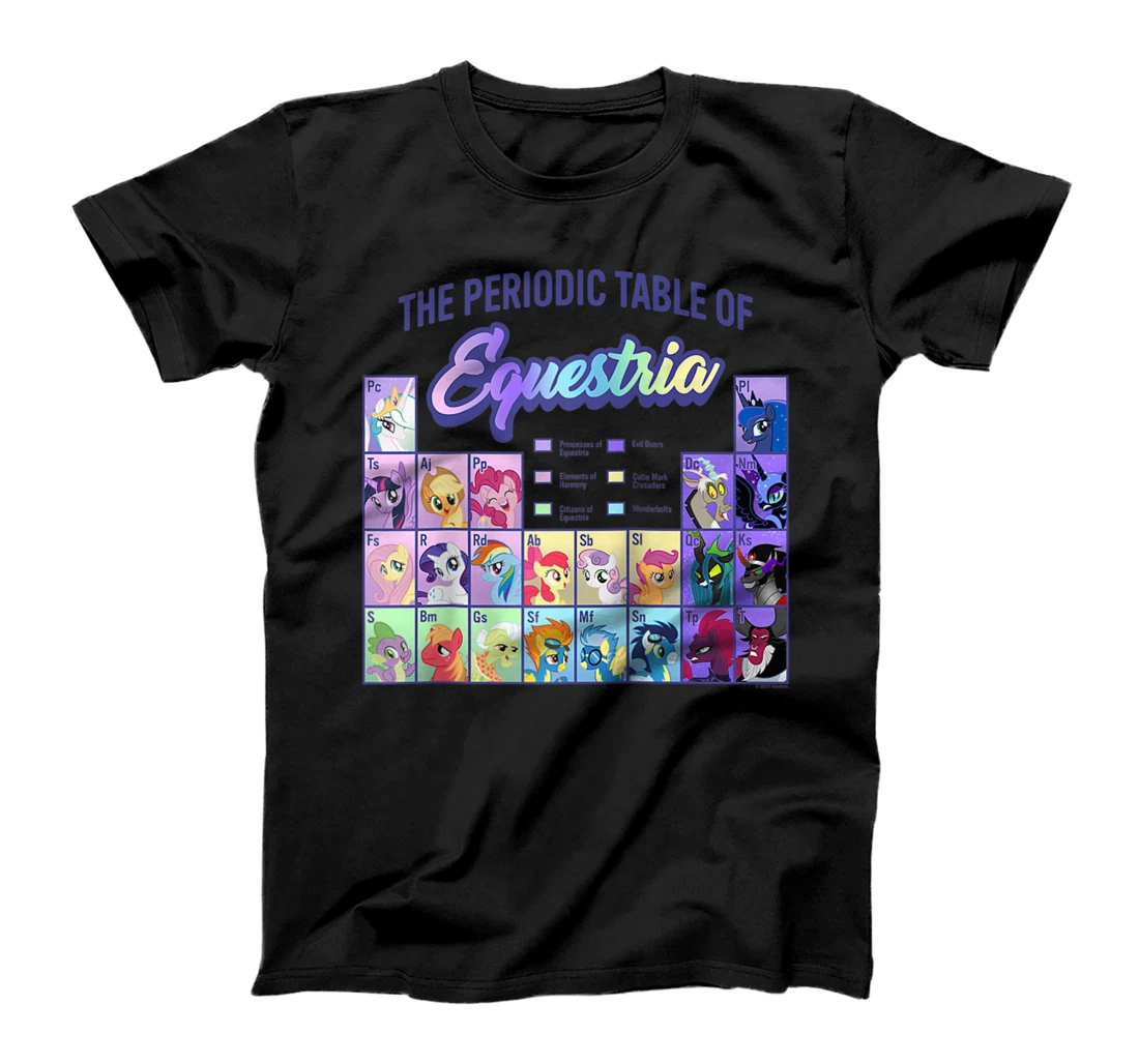 Personalized My Little Pony Group Shot Periodic Table Of Equestria T-Shirt, Women T-Shirt