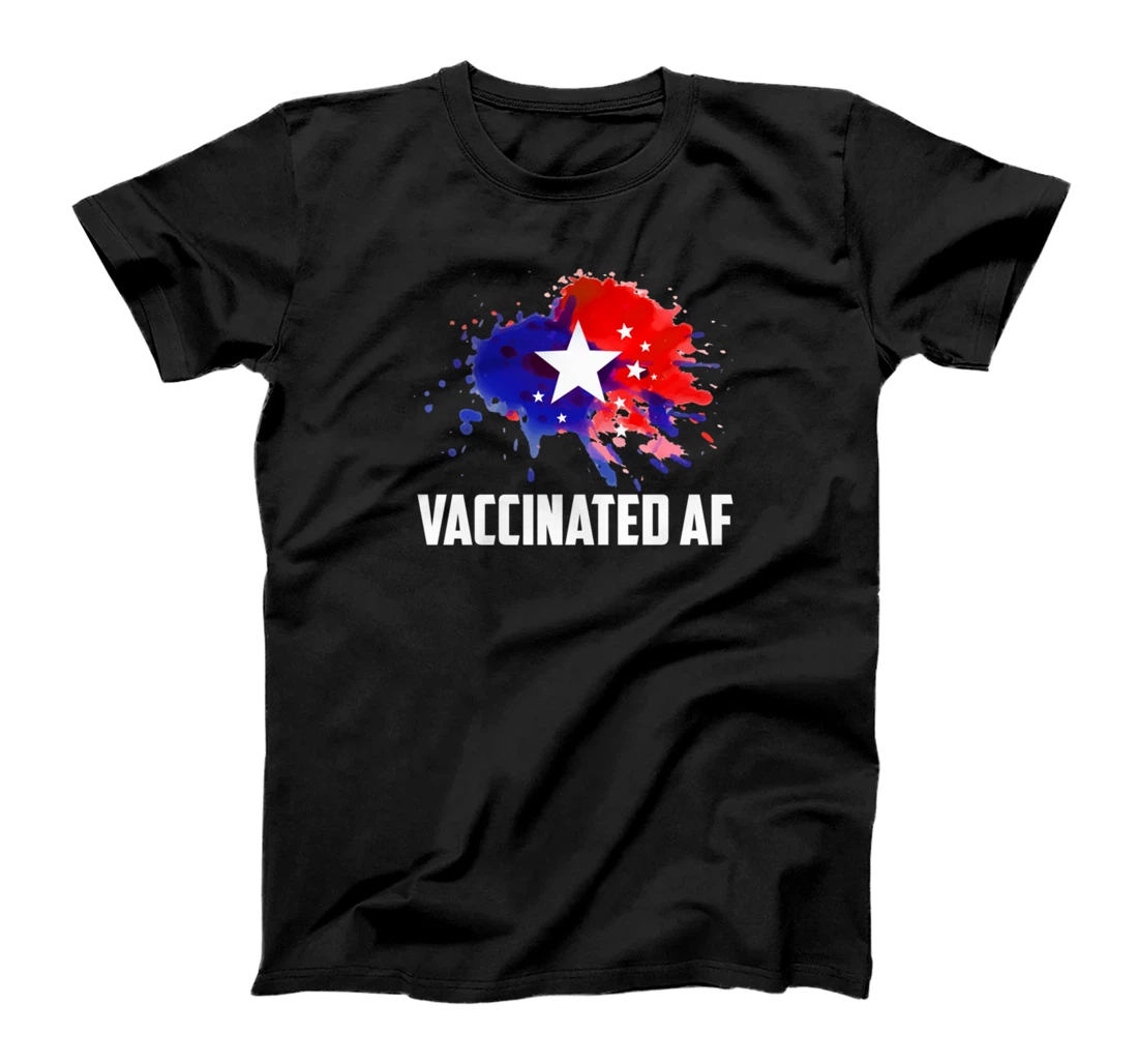 Personalized Vaccinated AF | 4th of July - American Flag Patriot T-Shirt