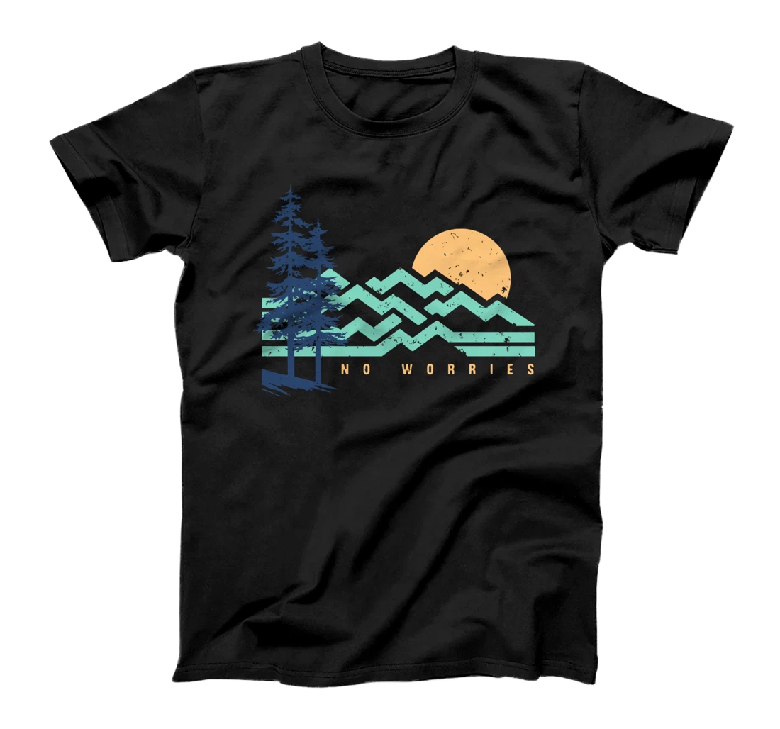 Personalized No Worries Mountain Range T-Shirt