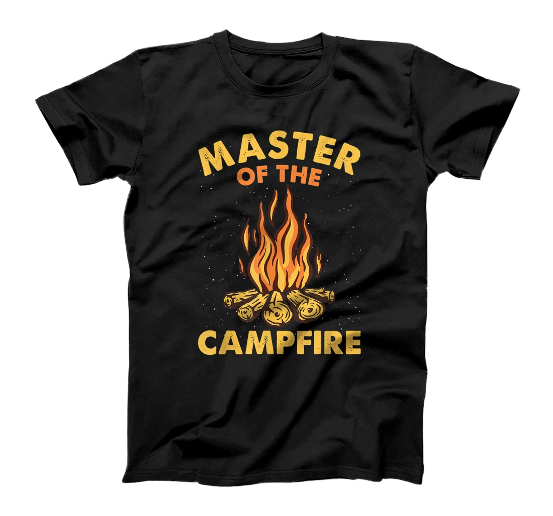 Personalized MASTER OF THE CAMPFIRE Funny Camping Hiking Nature Lover T-Shirt, Women T-Shirt