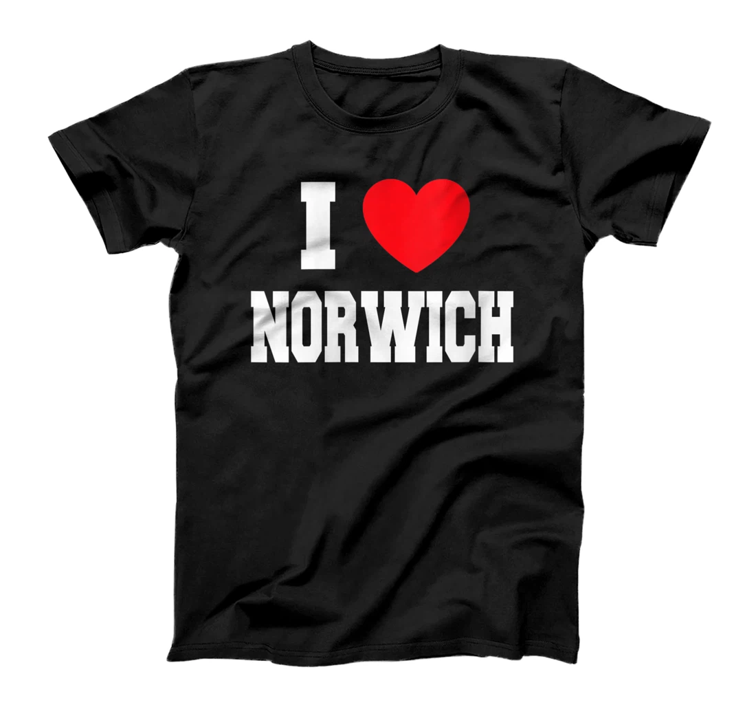 Womens I Love Norwich T-Shirt, Women T-Shirt
