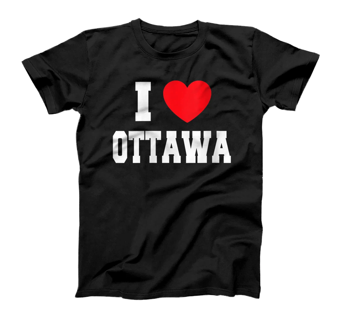 Personalized Womens I Love Ottawa T-Shirt, Women T-Shirt