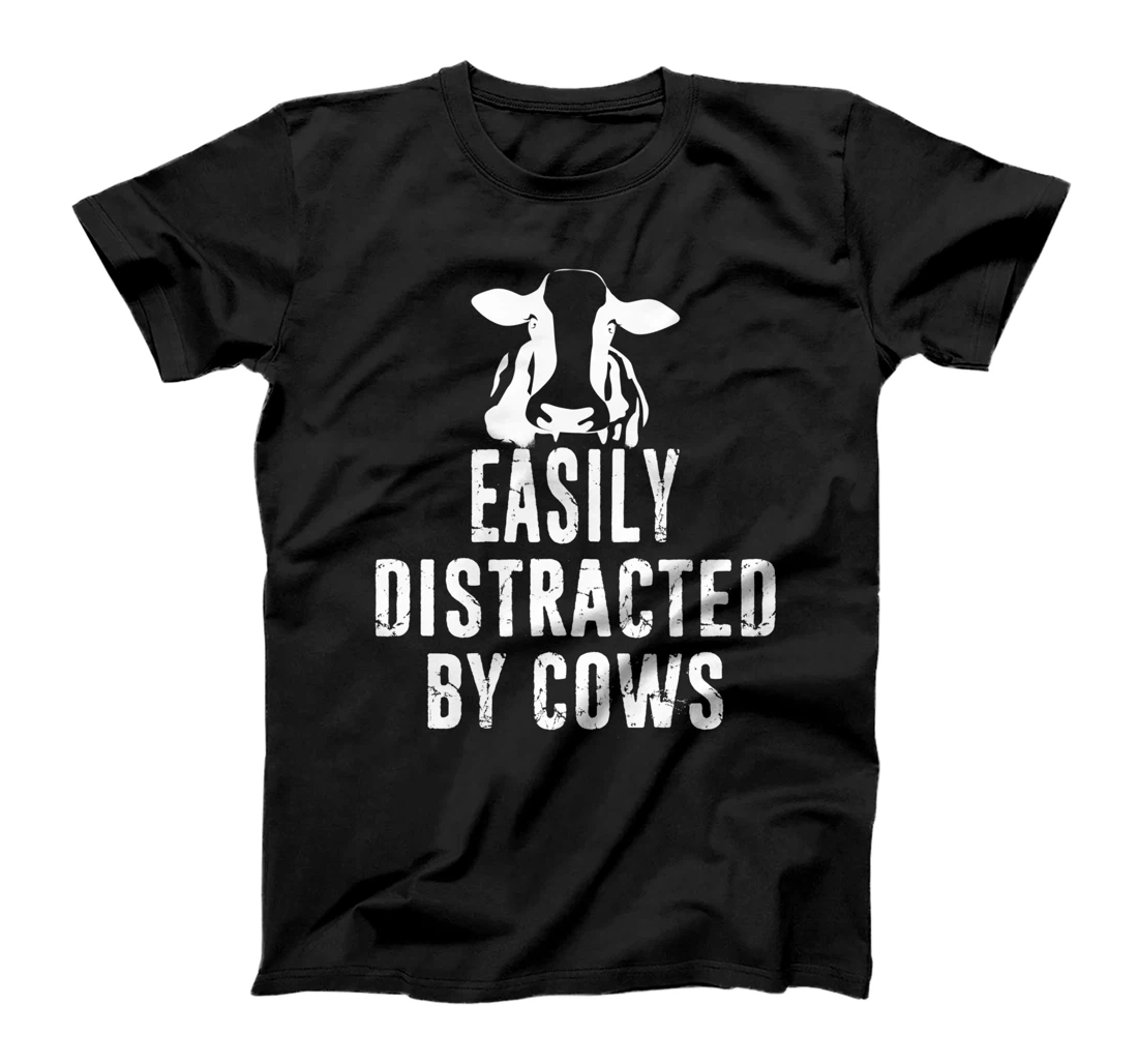 Funny Farming Dairy Farmer Cattle Rancher Distressed T-Shirt