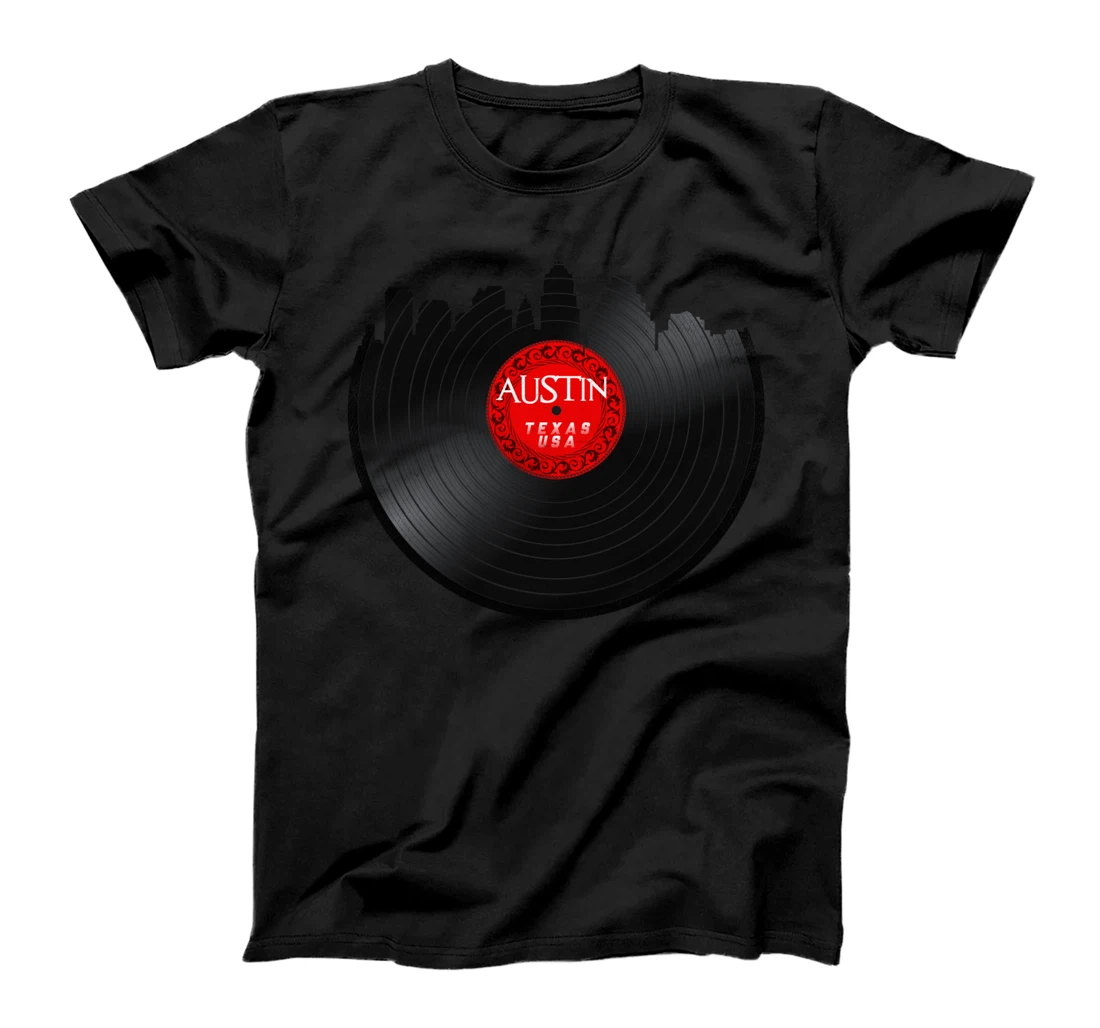 Personalized Austin Texas USA Cool TX Vinyl Skyline Vacation Souvenir T-Shirt