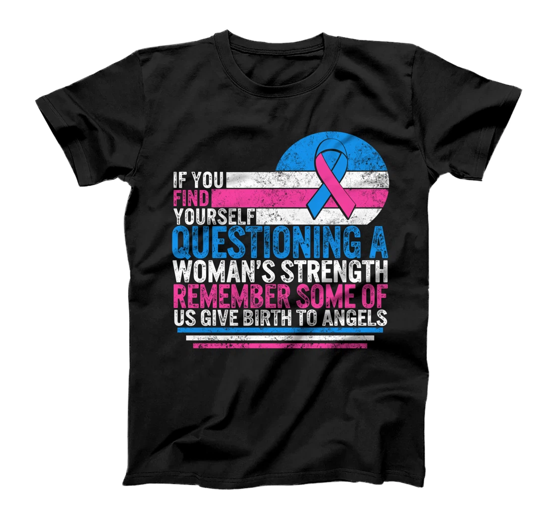 Personalized Pregnancy Infant Loss Awareness Strength Mommy of Angel T-Shirt