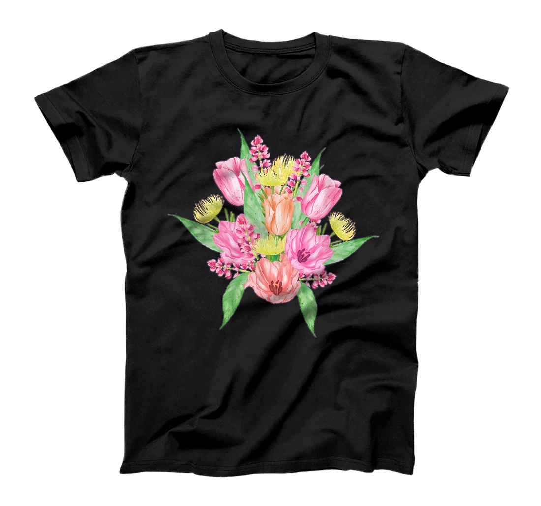 Personalized Floral Bouquet Flowers Spring Botanical Garden T-Shirt, Kid T-Shirt and Women T-Shirt