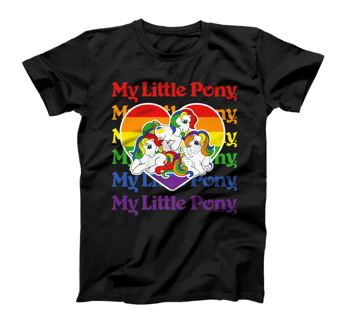 My Little Pony Rainbow Word Stack Pony Filled Heart T-Shirt, Kid T-Shirt and Women T-Shirt