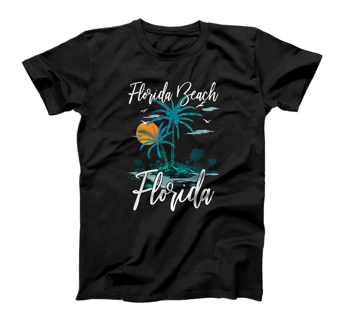 Family Vacation Retro Sunset Florida Beach T-Shirt, Kid T-Shirt and Women T-Shirt