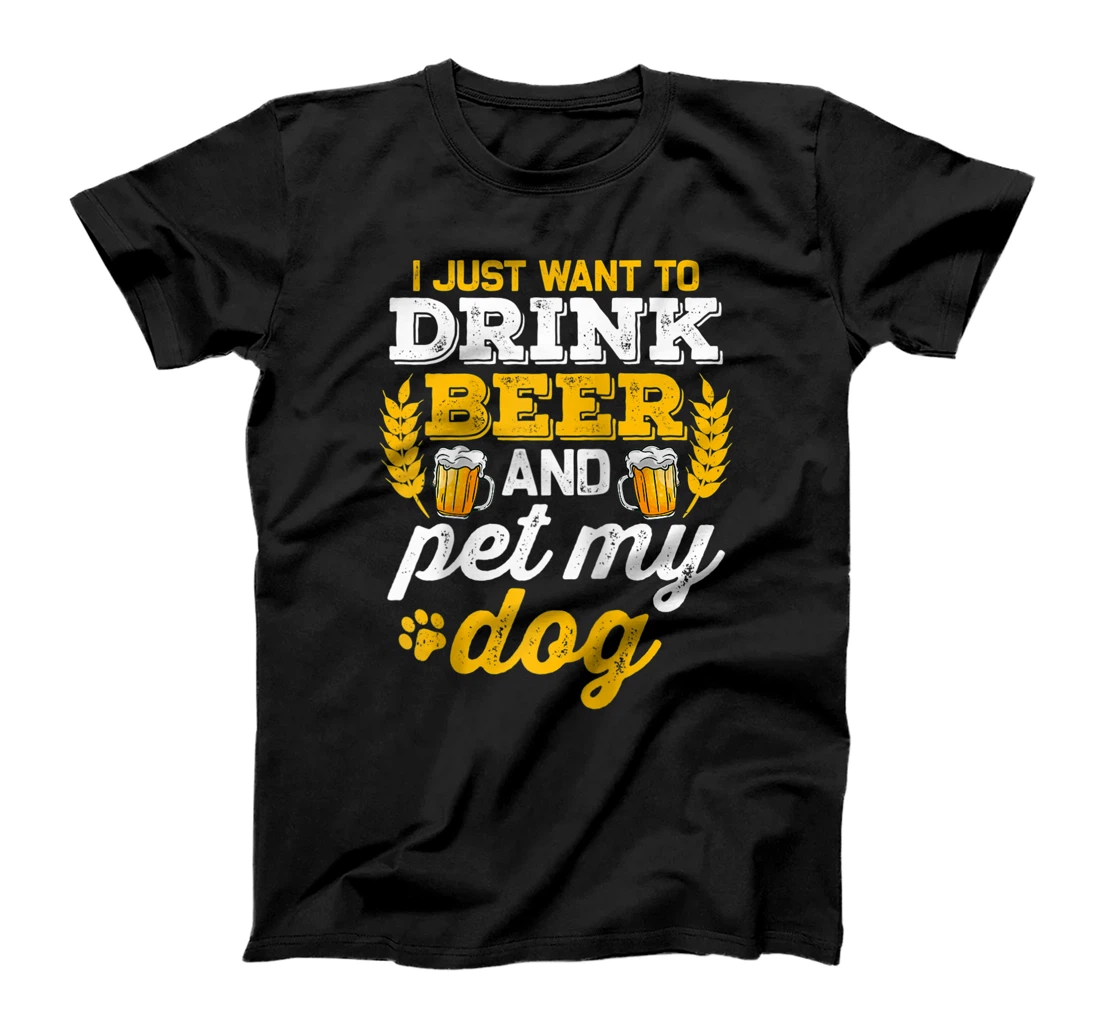 Drink Beer and Pet my Dog T-Shirt, Women T-Shirt