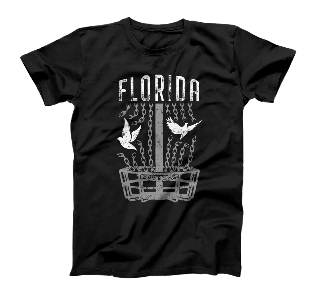 Personalized Florida Disc Golf Player Breaking Chains Birdie T-Shirt