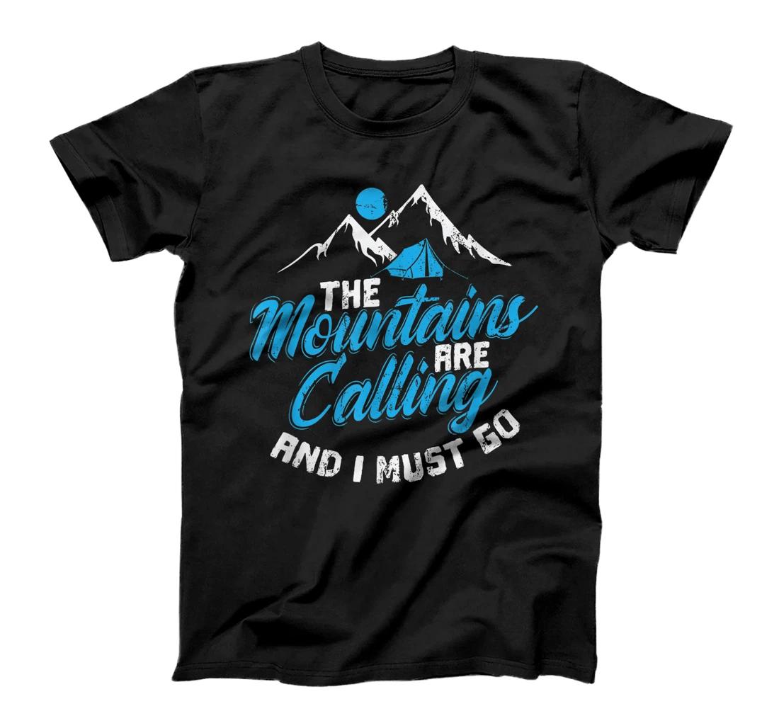 Personalized Camping "The Mountains are Calling" T-Shirt, Women T-Shirt