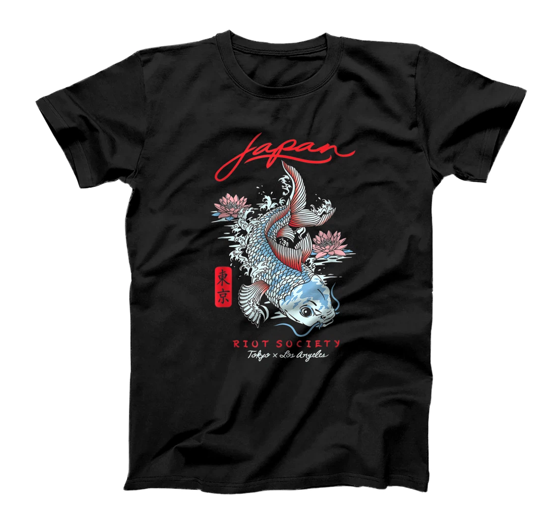Personalized Riot-Society-Japan-Koi-Lotus T-Shirt, Kid T-Shirt and Women T-Shirt T-Shirt, Kid T-Shirt and Women T-Shirt