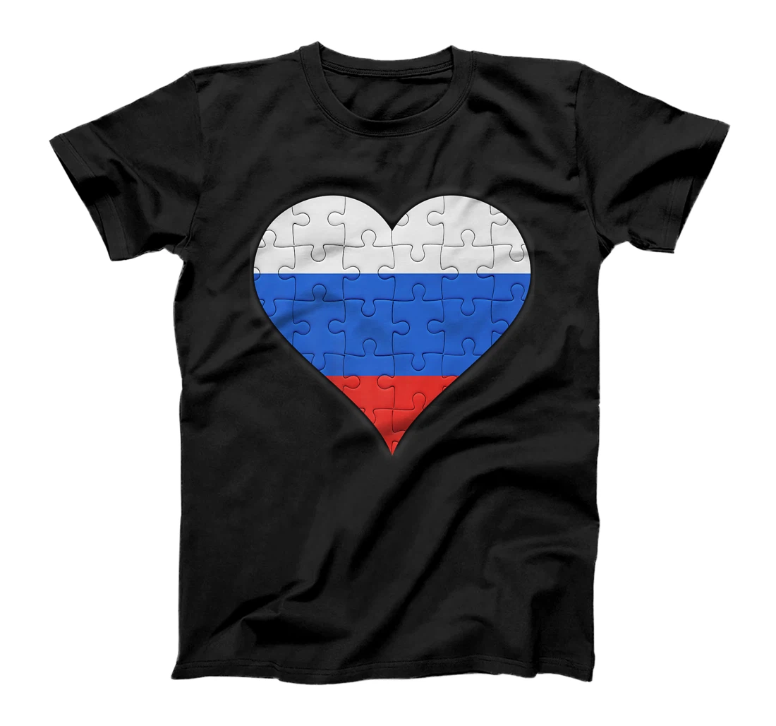 Russia Russian Flag Heart T-Shirt, Kid T-Shirt and Women T-Shirt